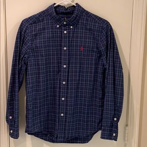 Ralph Lauren boys L tartan Lng sleeve button down.